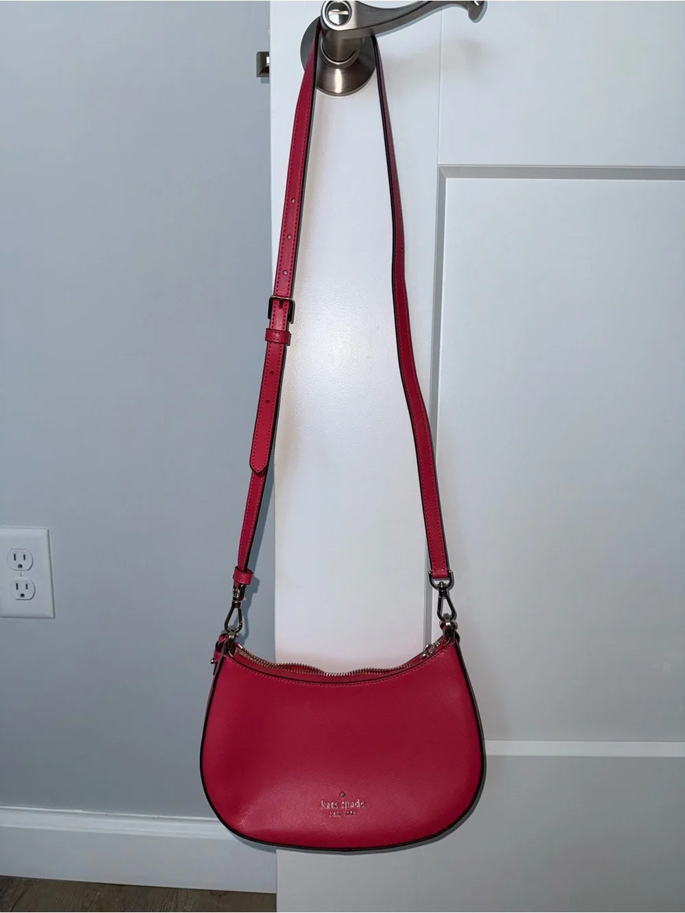 kate spade staci crossbody in dark watermelon gelato VGUC